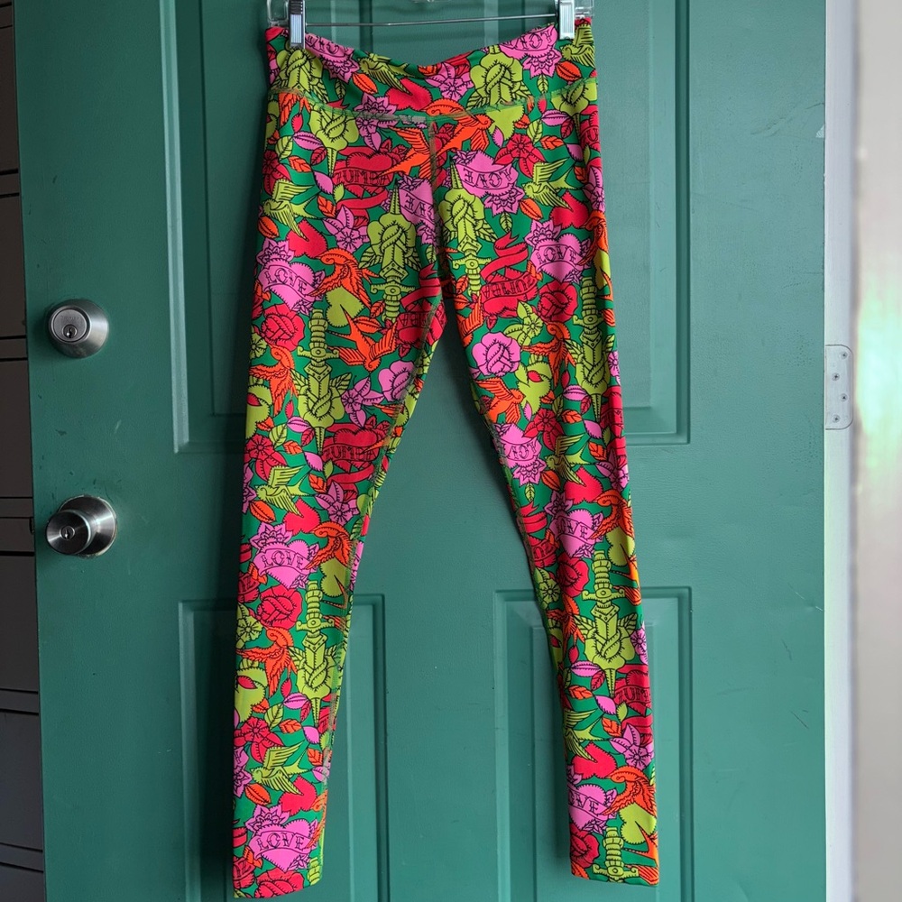 Zumba Love large Long Leggings - As Green As It Gets new without tags - Picture 4 of 11